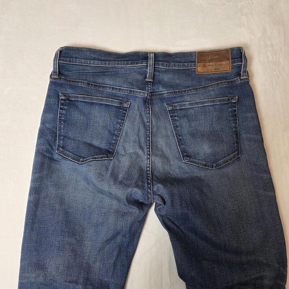 J Crew Jeans Blue Kurabo Japanese Denim 484 Stretch Extra Slim Men's Size 34X34 - Picture 9 of 10